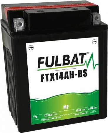 Bezúdržbový motocyklový akumulátor FULBAT FTX14AH-BS (YTX14AH-BS)