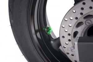 Ventil pre bezdušové kolesá PUIG zelená D 11 mm