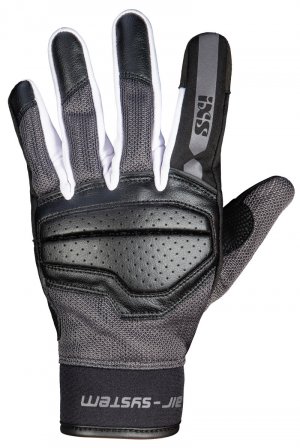 Klasické dámske rukavice iXS EVO-AIR čierno-tmavosivá-biela DM
