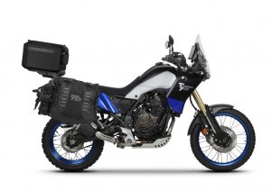 Kompletná sada bočných adventure vakov SHAD TERRA TR40 a hliníkového 55 L vrchného kufru ,vrátane mo SHAD YAMAHA TENERE 700