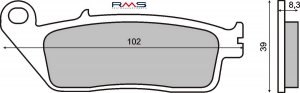 Brzdové obloženie RMS organické