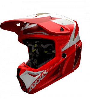 Motokrosová helma AXXIS WOLF bandit b5 matná červená S