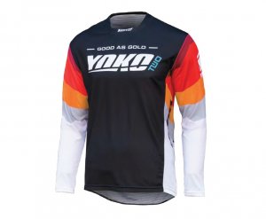 Motokrosový dres YOKO TWO čierno/bielo/červené L