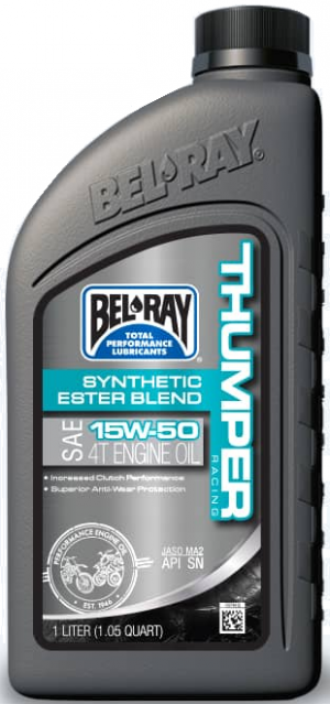 Motorový olej Bel-Ray THUMPER RACING SYNTHETIC ESTER BLEND 4T 15W-50 1 l