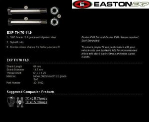Montážna sada riaditiek EASTON EXP EXP