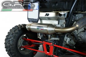 Koncovka výfuku Slip-on GPR POWER BOMB Brushed Stainless steel including removable db killer and link pipe